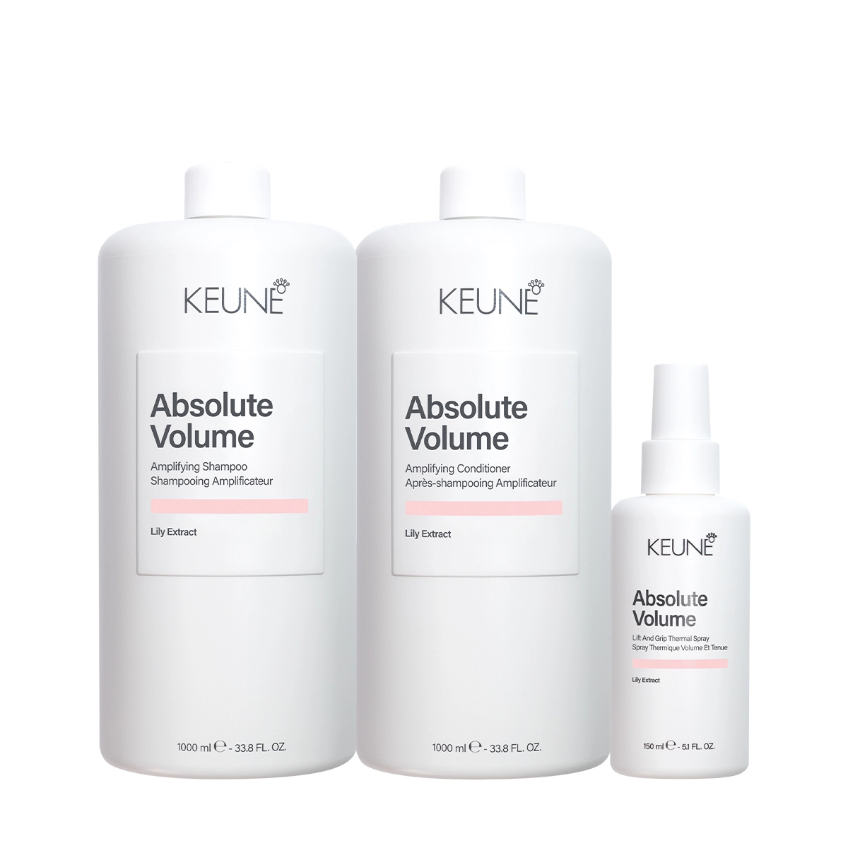 Kit Keune Absolute Volume Shampoo Condicionador E Spray 3 Produtos