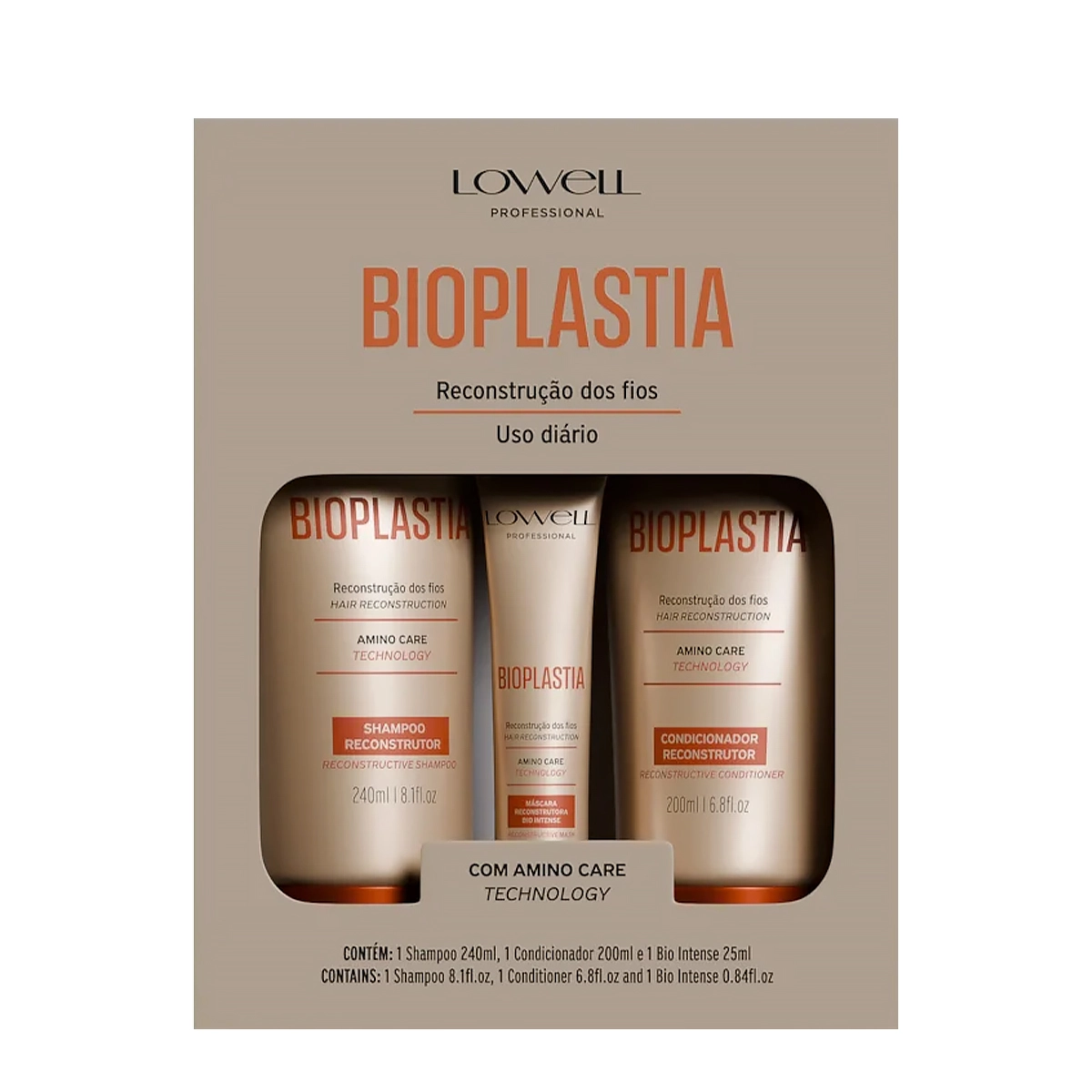 Lowell Kit Bioplastia Reconstrutor Home Care (3 Produtos)