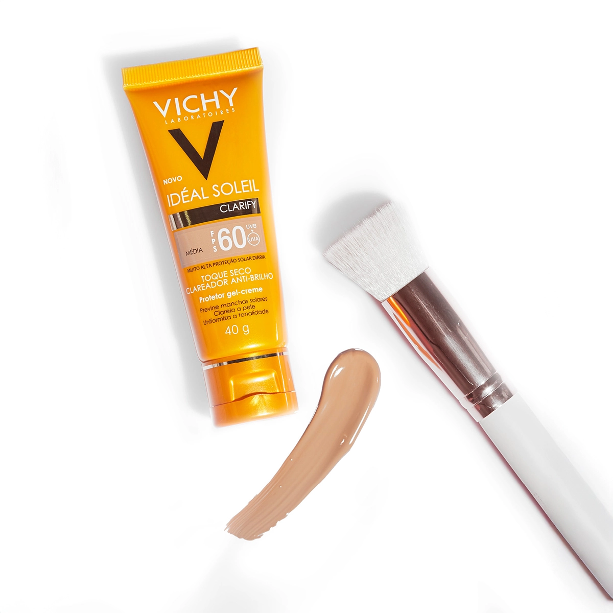 Produto Vichy_Ideal_Soleil_Clarify_FPS60_Cor_Media_Protetor_Solar_com_Cor_40g_Evas_3