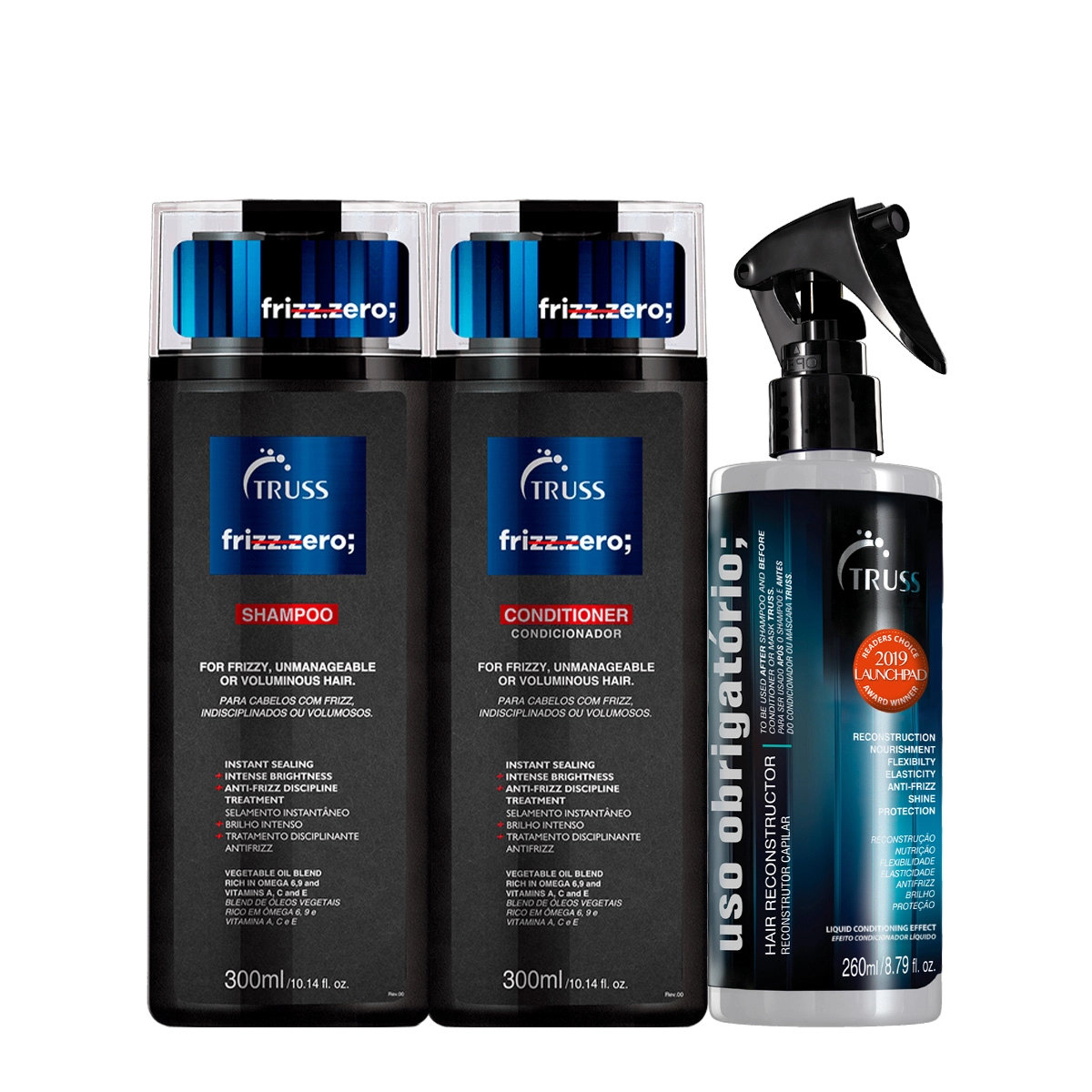 Kit Truss Frizz Zero Obrigatorio (3 Produtos)