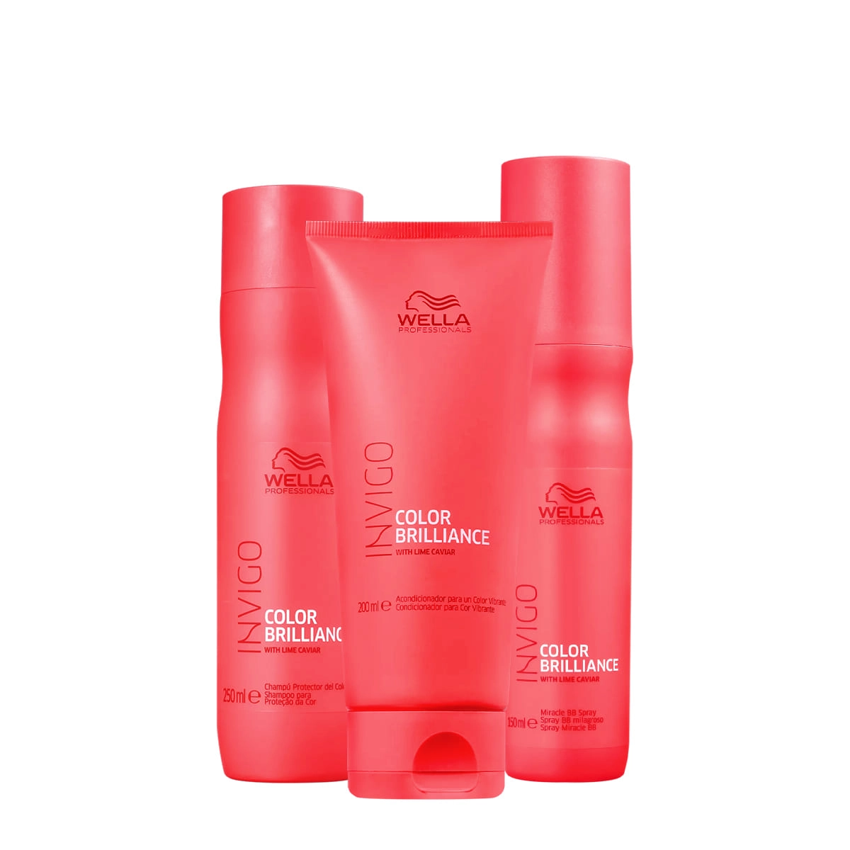 Wella Professionals Invigo Color Brilliance Shampoo 250ml+Condicionador 200ml+Leave-in 150ml