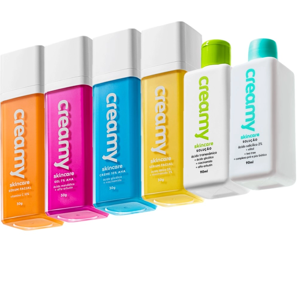 Produto Kit_Creamy_Skin_Care_Vitamina_C_Acidos_6_produtos_Evas_1