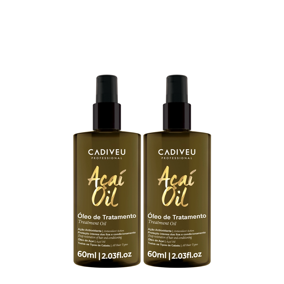 Kit Cadiveu Açaí Oil C/Valvula - Óleo De Tratamento 60ml (2 Unidades)