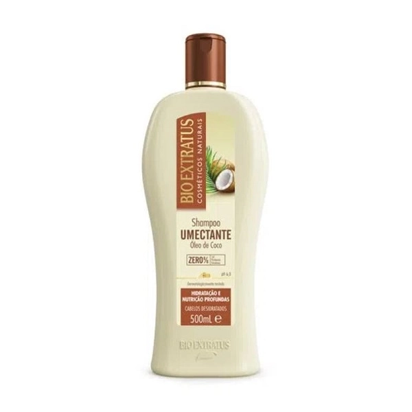 Shampoo Umectante Óleo De Coco Bio Extratus 500ml