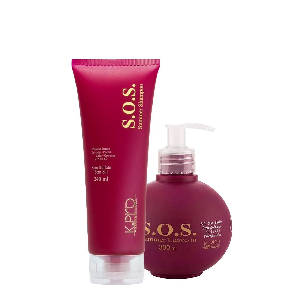 Kit K.Pro S.O.S. Summer Shampoo E Leave-in (2 Produtos)