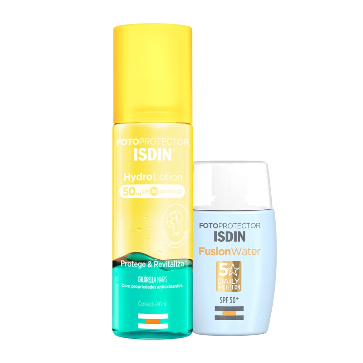 Kit ISDIN HydroLotion Fotoprotector Fusion Water FPS60 (2 Produtos)