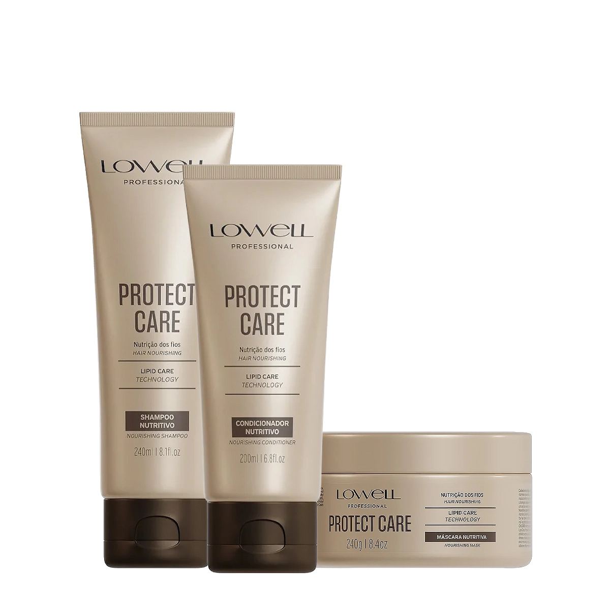 Kit Lowell Protect Care Nutritivo Home Care (3 Produtos)