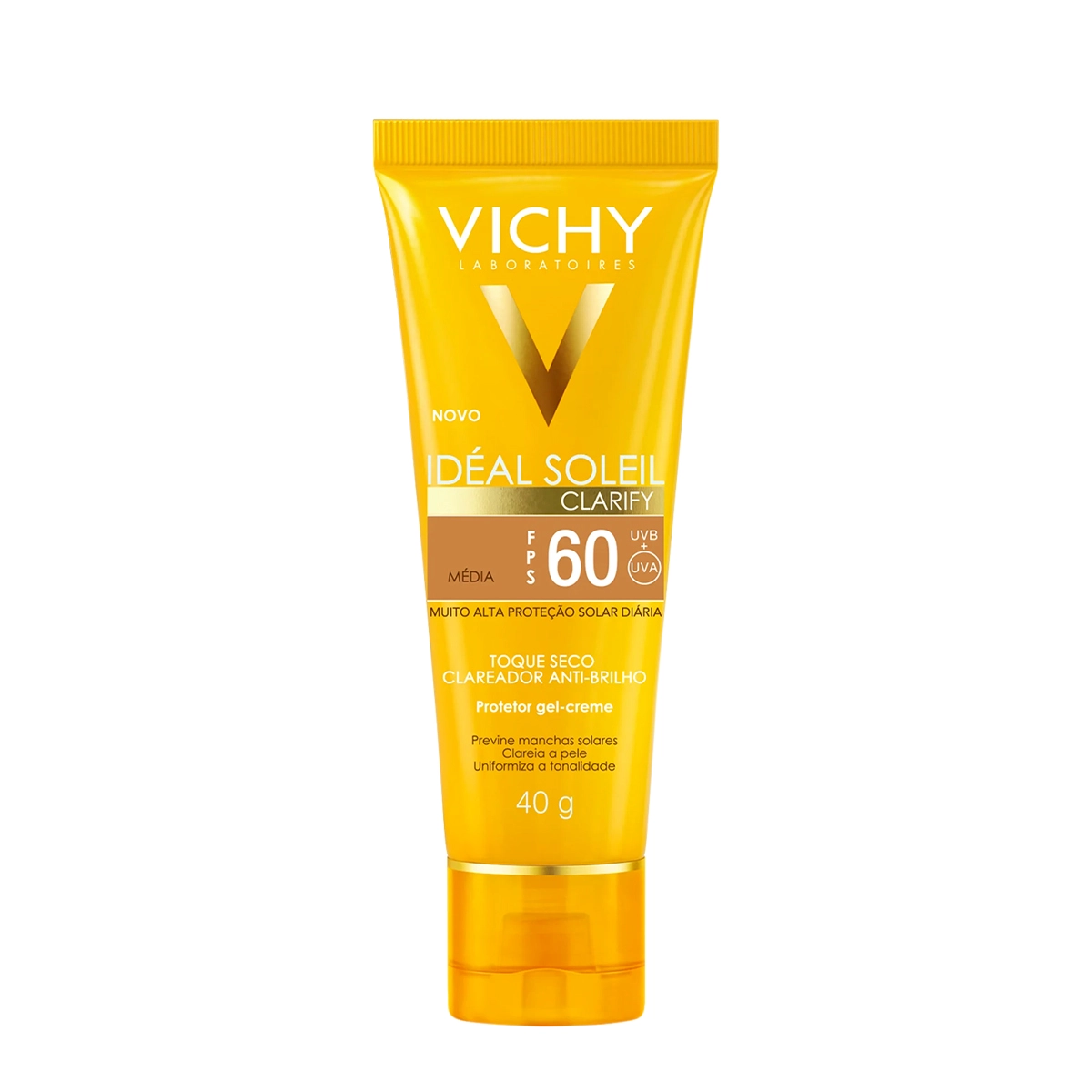 Produto Vichy_Ideal_Soleil_Clarify_FPS60_Cor_Media_Protetor_Solar_com_Cor_40g_Evas_1