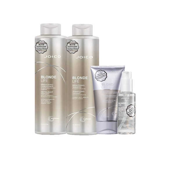 Joico Blonde Life Brightening Shampoo 1L Condicionador 1L Mascara 150ml Oil 100ml