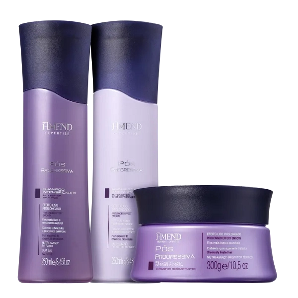 Kit Amend Pós Progressiva Shampoo Condicionador E Máscara (3 Produtos)