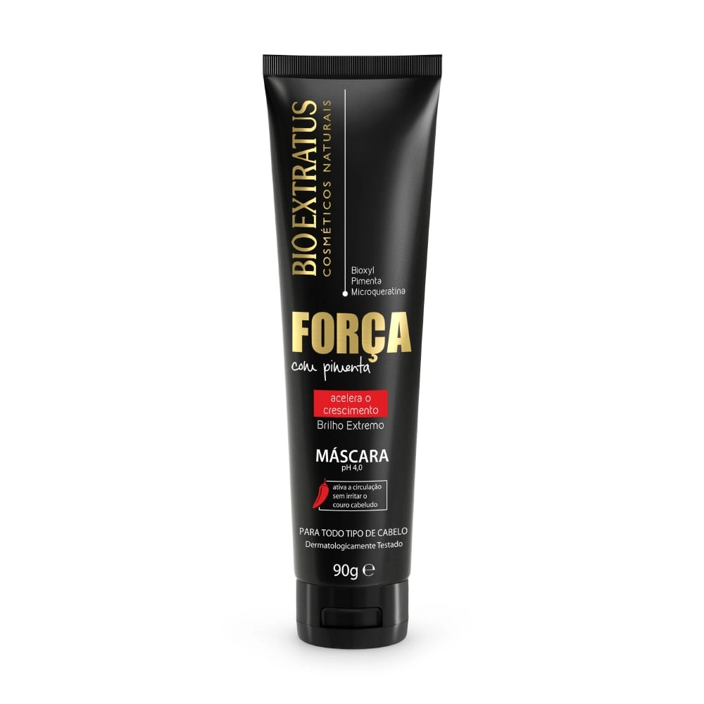 Bio Extratus Força Com Pimenta - Mascara Acelera O Crescimento 90g