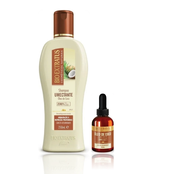 Bio Extratus Umectante De Óleo De Coco Shampoo 250ml+Óleo Umectante 40ml