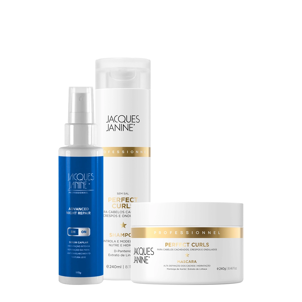 Produto Kit_Jacques_Janine_Professionnel_Perfect_Curls_Shampoo_Mascara_e_Night_Serum_Evas_1