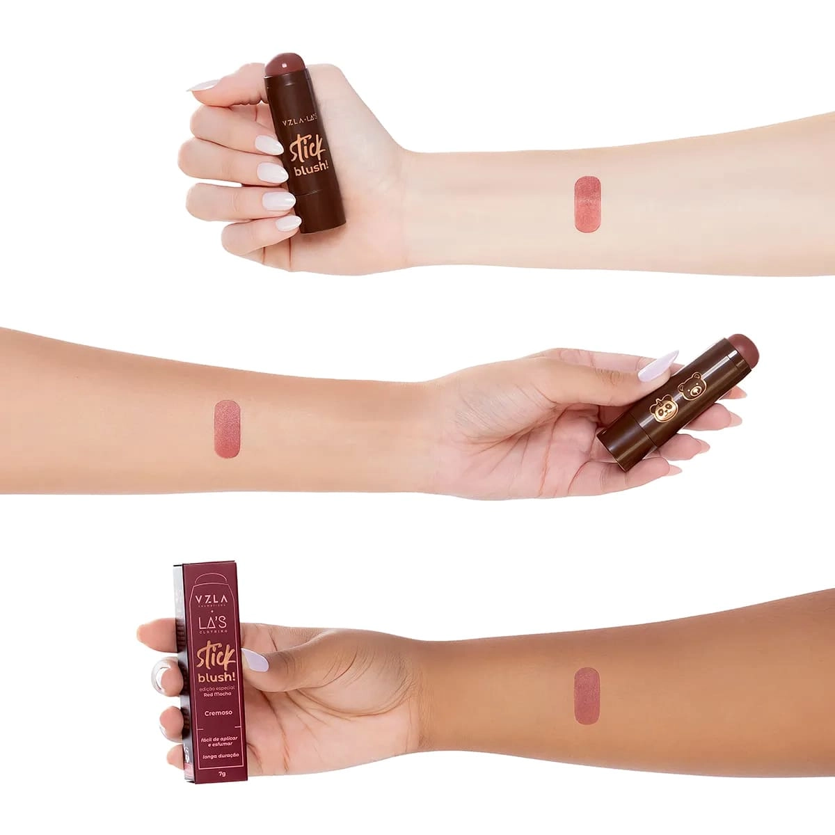 Produto Vizzela_Las_Stick_Blush_Red_Mocha_Blush_em_Bastao_7g_Evas_4
