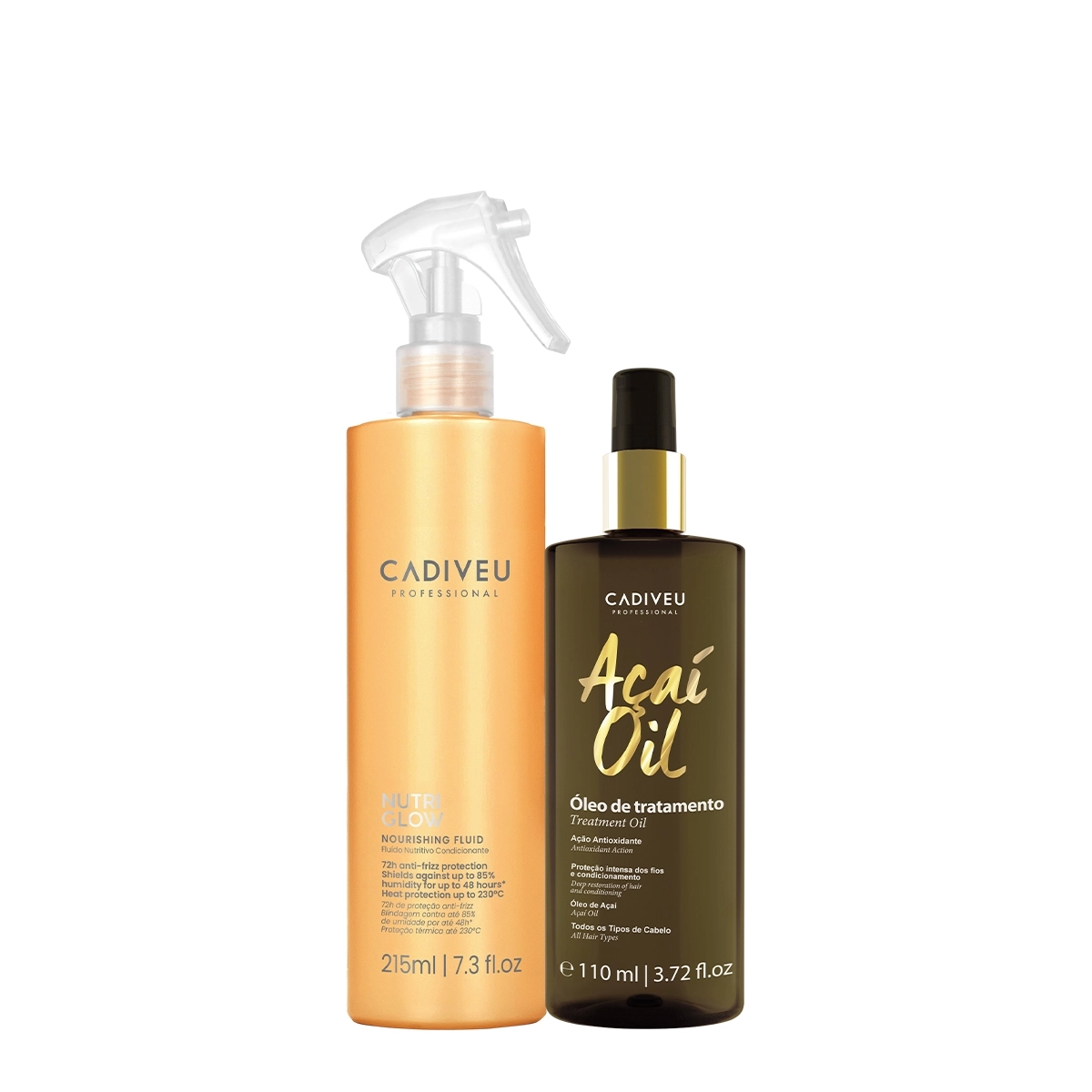 Kit Cadiveu Professional Nutri Glow Fluído E Açaí Oil 110 (2 Produtos)
