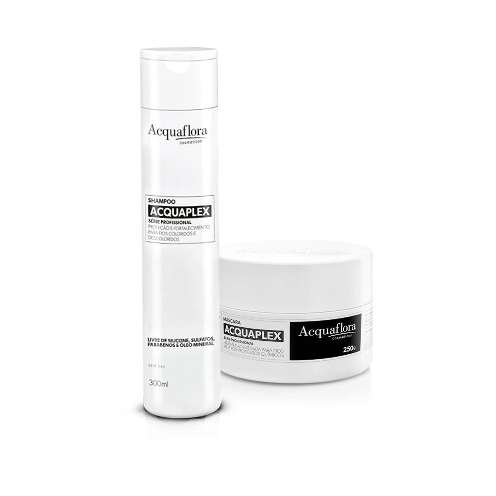 Kit Acquaflora Série Profissional Acquaplex - Máscara Capilar 250g & Acquaflora Série Profissional Acquaplex Shampo 300