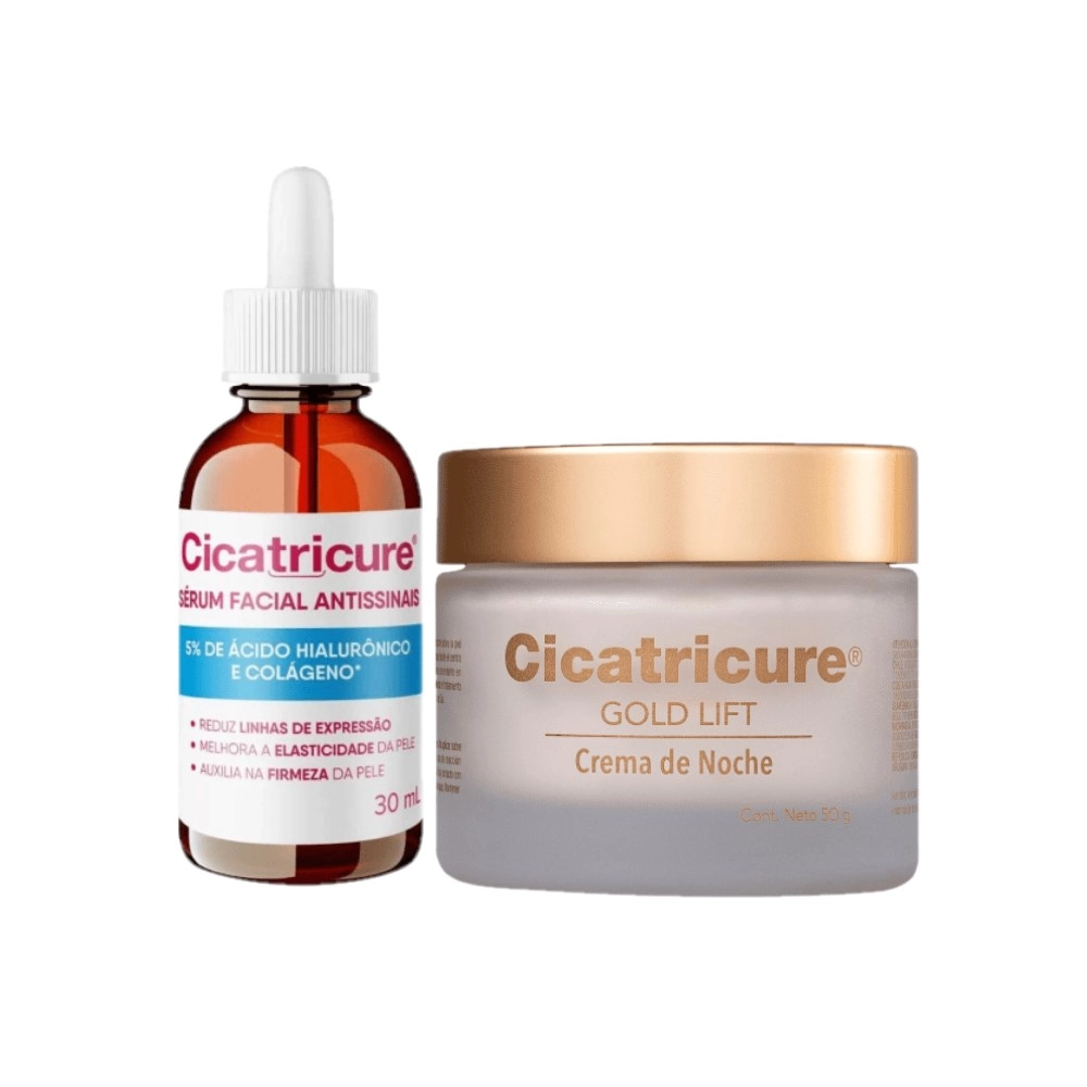 Produto Kit_Serum_Facial_Antissinais_Cicatricure_30ml_&_Gold_Lift_Noturno_Anti-Idade_50g_Evas_2