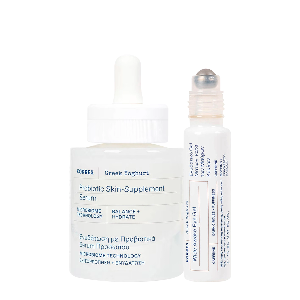 Kit Korres Greek Yoghurt Sérum Facial Eye Gel (2 Produtos)