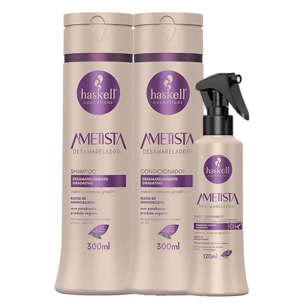 Haskell Ametista Desamarelador Duo 300ml E Fluido 120ml