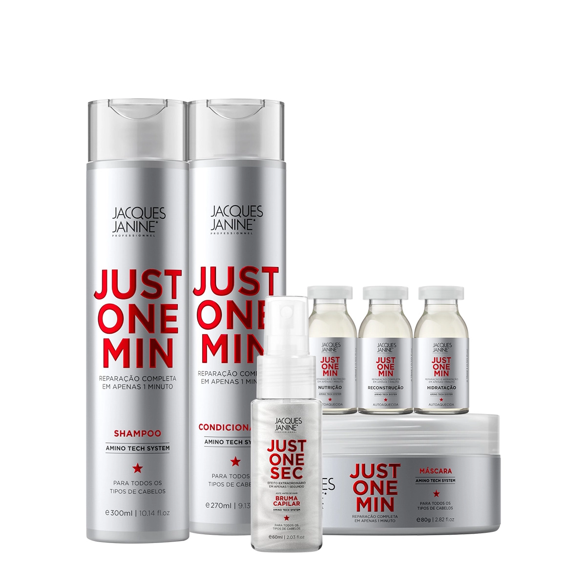 Produto Kit_Jacques_Janine_Professionnel_Just_One_Min_Cronograma_Capilar_Completo_Evas_1