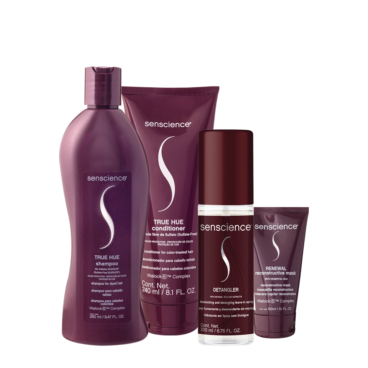 Kit Senscience True Hue Detangler Renewal (4 Produtos)