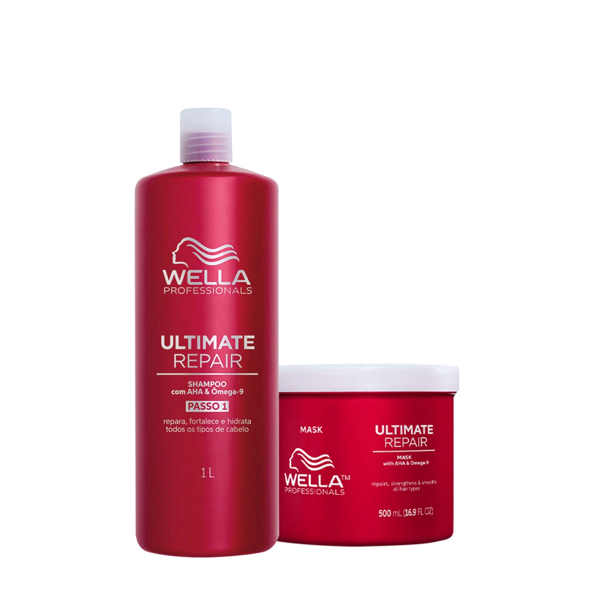 Kit Wella Ultimate Repair Shampoo Litro E Máscara (2 Produtos)
