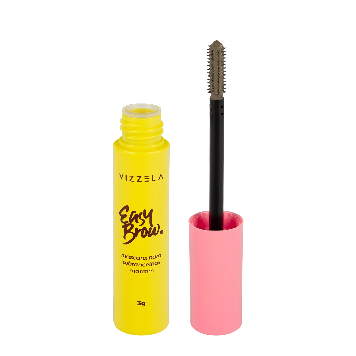 Máscara para Sobrancelha Easy Brow Cor 1 Marrom Médio Vizzela 3g
