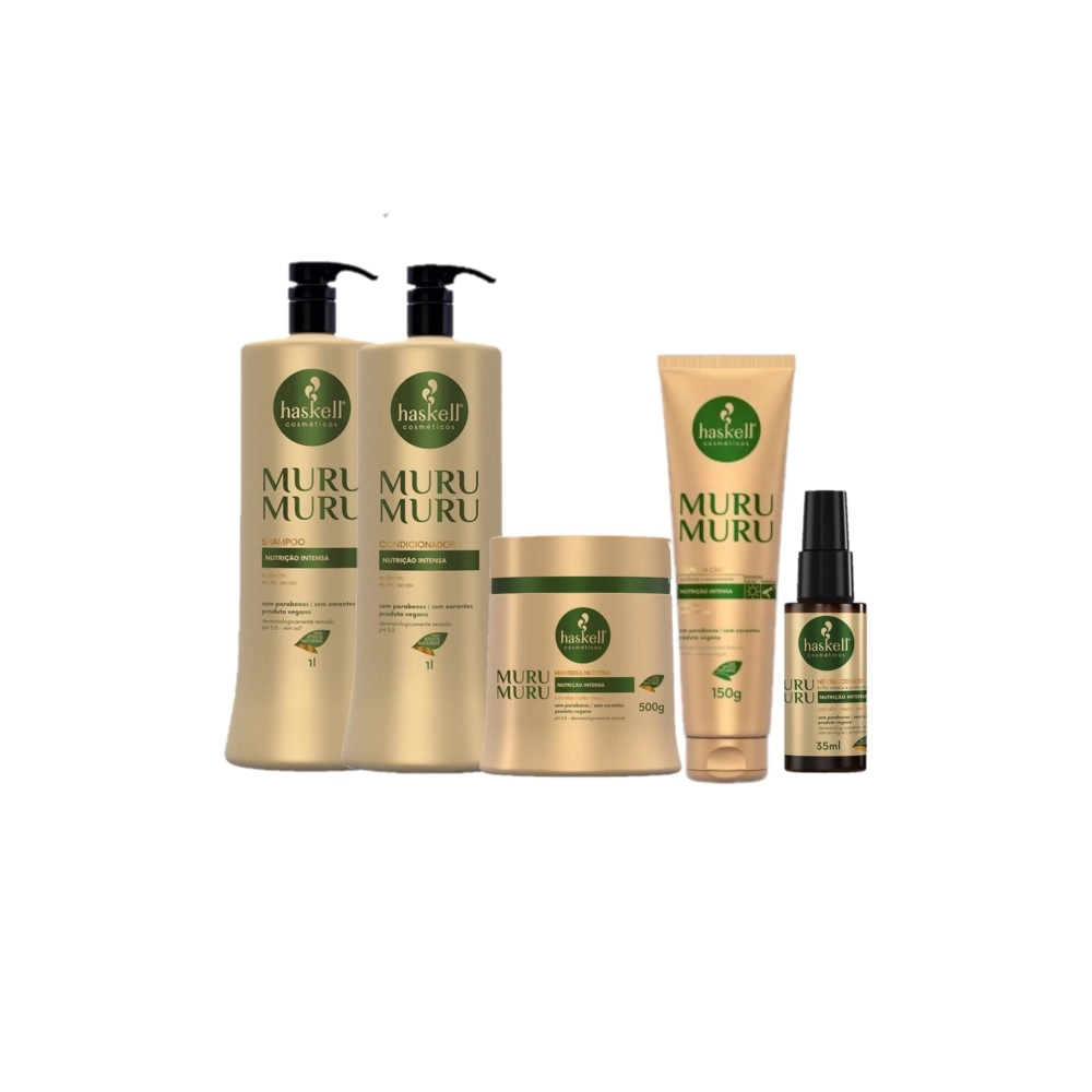 Kit Haskell Murumuru Máscara Néctar Leave In Polpa Creme (5 Produtos)