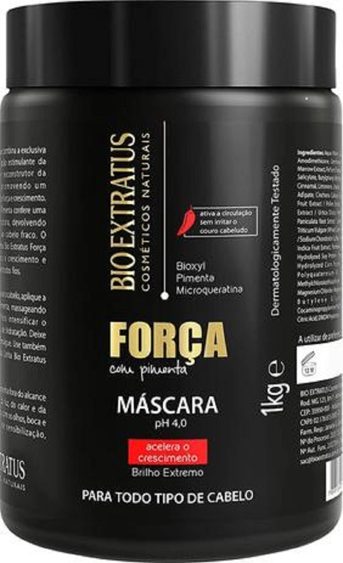 Produto Bio_Extratus_Forca_com_Pimenta_Acelera_o_Crescimento_Mascara_1Kg_Evas_1