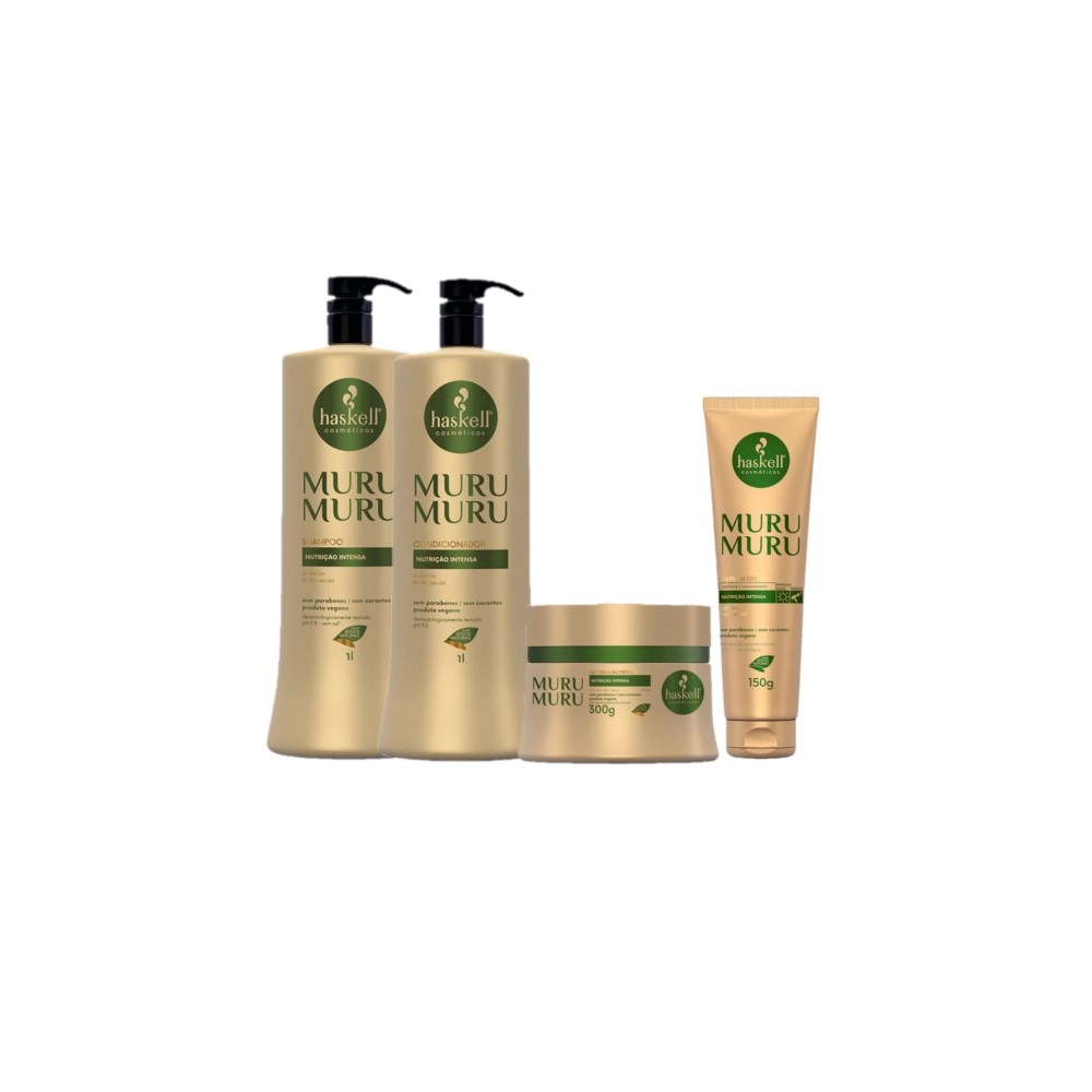 Kit Haskell Murumuru Dupla Máscara Manteiga Nutritiva Leave-in Polpa Creme