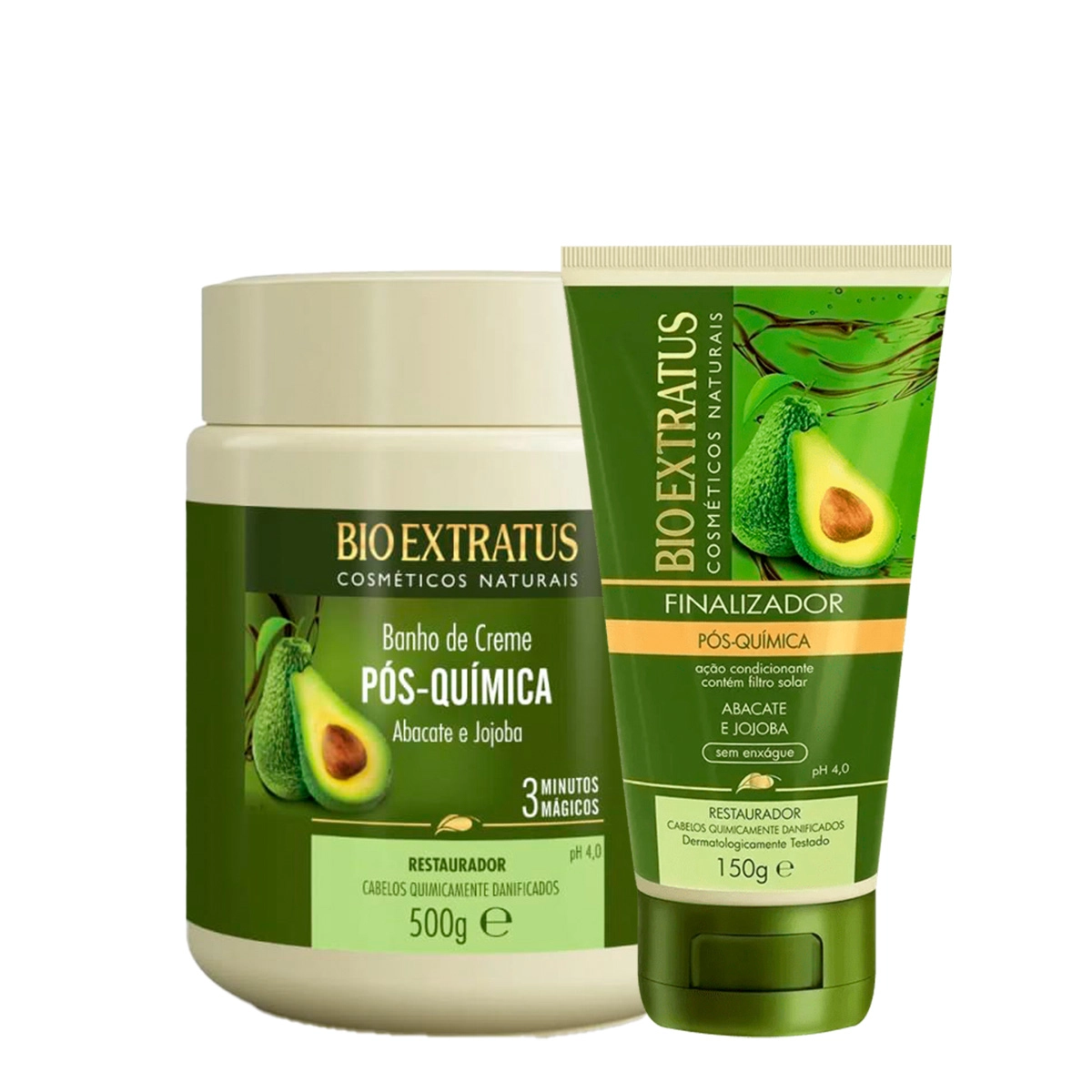 Kit Bio Extratus Pós-Química Banho De Creme E Finalizador (2 Produtos)