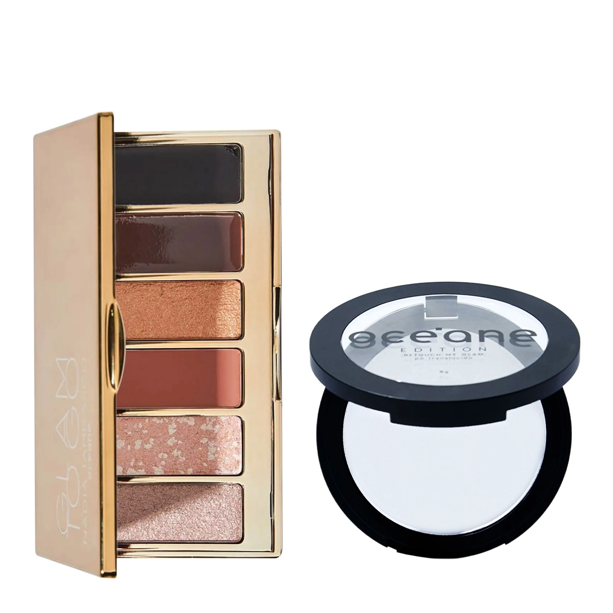 Kit Océane Retouch My Glam Pó Compacto Translúcido E Nádia Tambasco By Océane Glam To Go Palette (2 Produtos)