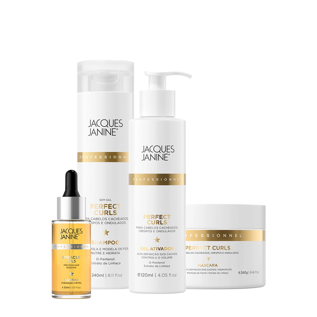 Produto Kit_Jacques_Janine_Professionnel_Perfect_Curls_Shampoo_Gel_Mascara_e_Oils_Baobab_Evas_1