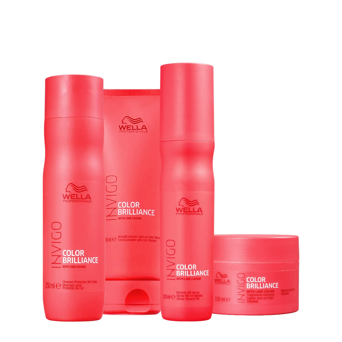 Kit Wella Professionals Invigo Color Brilliance Hair Care Total (4 Produtos)