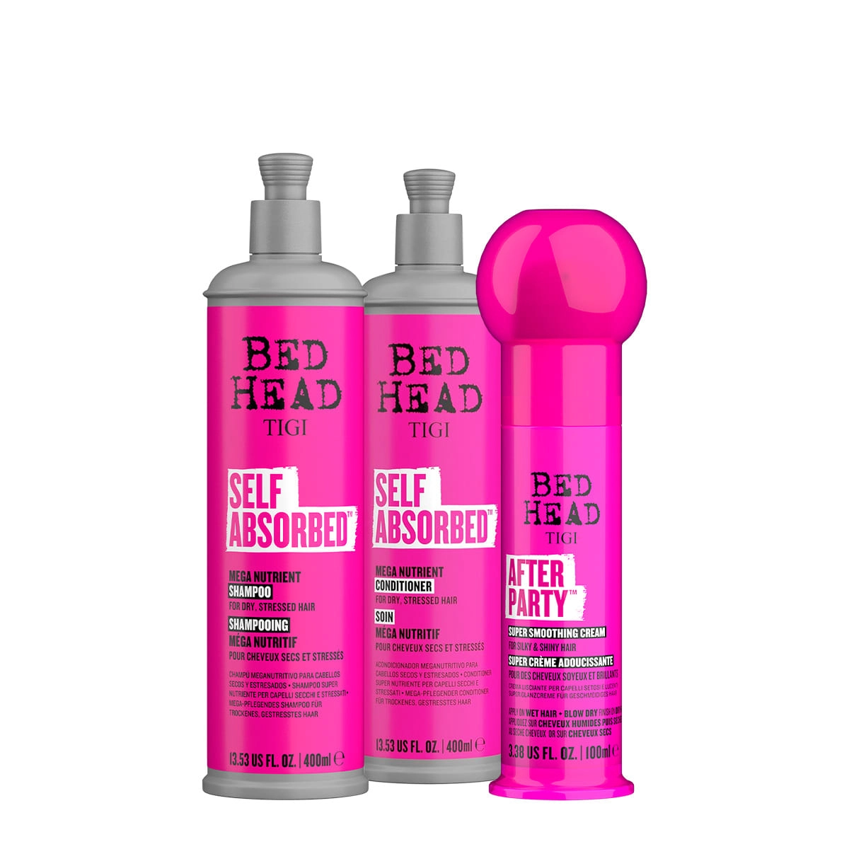 Produto Kit_Tigi_Bed_Head_Self_Absorbed_Shampoo_Condicionador_After_Party_Leave-in_Evas_1