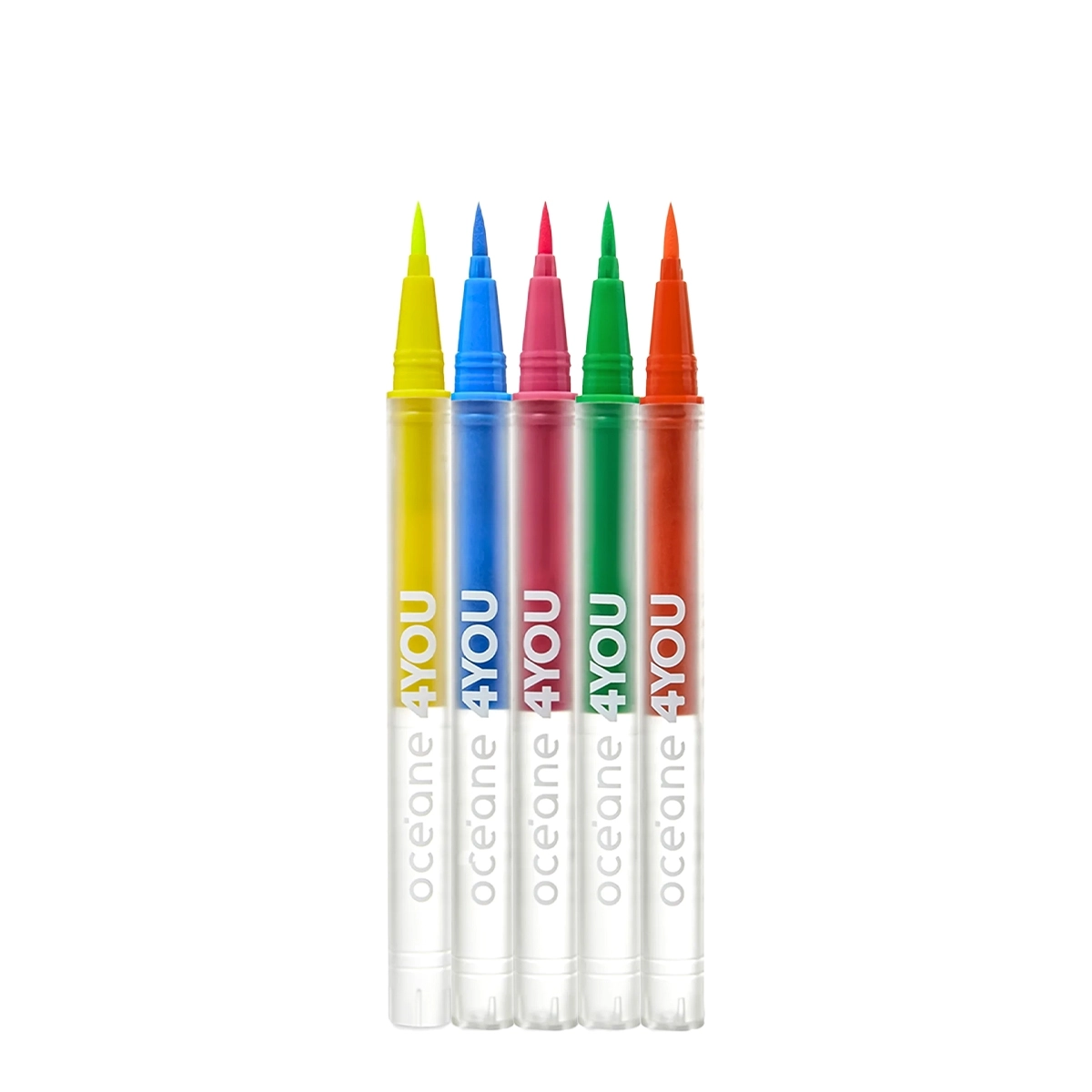 Kit Océane 4you Neon Yellow Blue Pink Green Orange - Caneta Delineadora (5 Produtos)