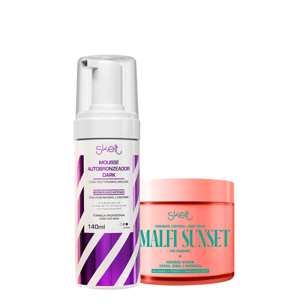 Kit Skelt Red Carpet Glow Hidratante Corporal Amalfi Sunset Dark (2 Produtos)