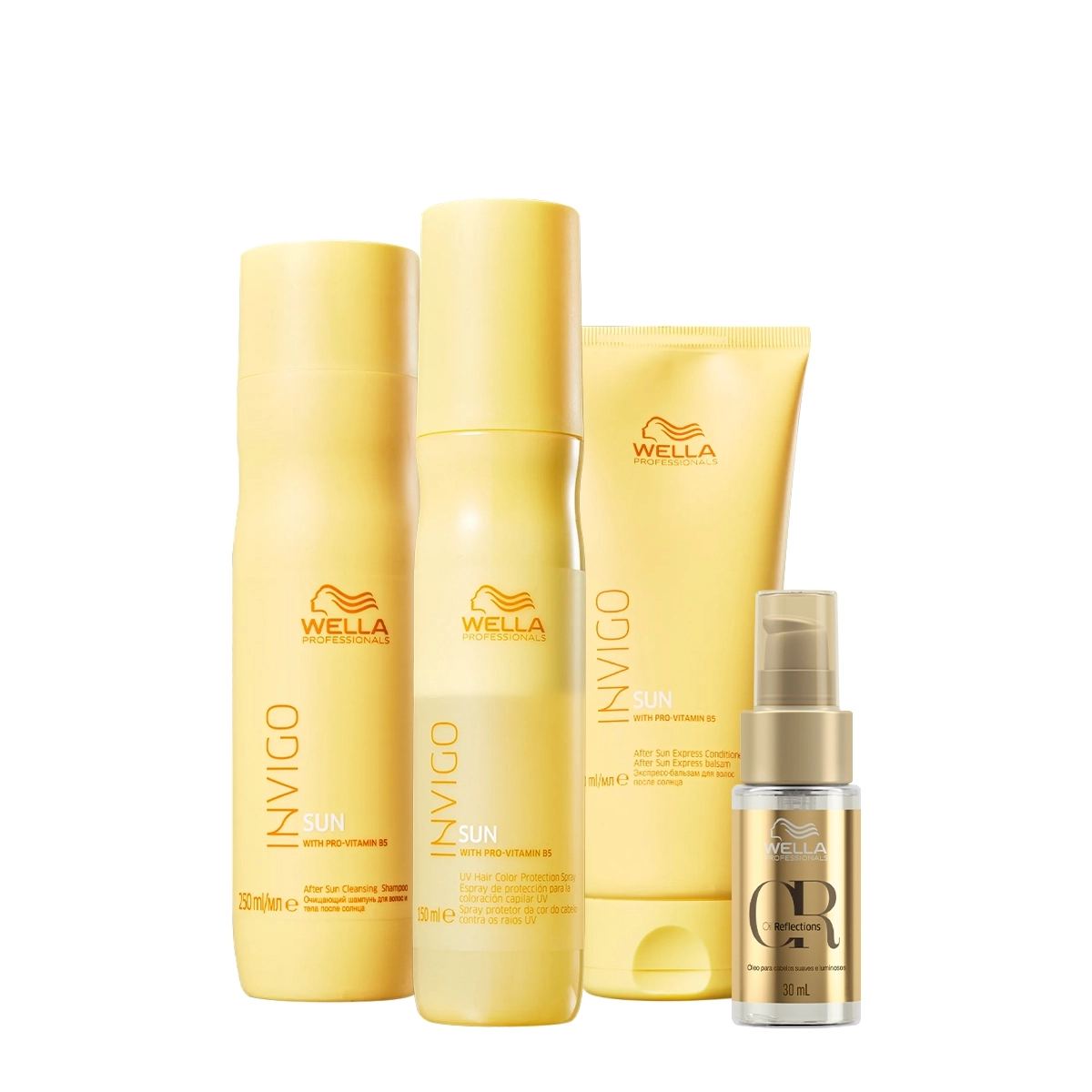 Kit Wella Professionals Invigo Sun Reflections Duo Leave-in Oil (4 Produtos)