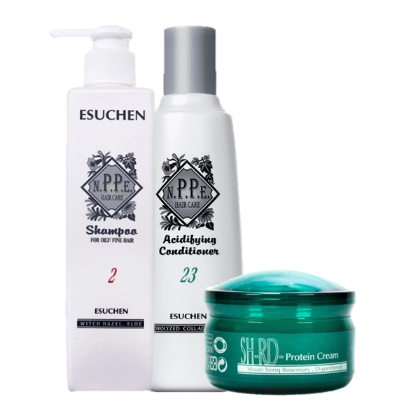 NPPE_Herbal_N_2_Oily_Fine_Hair_Shampoo_N_23_Condicionador_250ml_Protein_Cream_150ml_Evas_1 Produto NPPE_Herbal_N_2_Oily_Fine_Hair_Shampoo_N_23_Condicionador_250ml_Protein_Cream_150ml_Evas_1