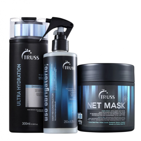 Truss Ultra Hydration - Shampoo 300ml+Uso Obrigatório 260ml+Net Mask 550g