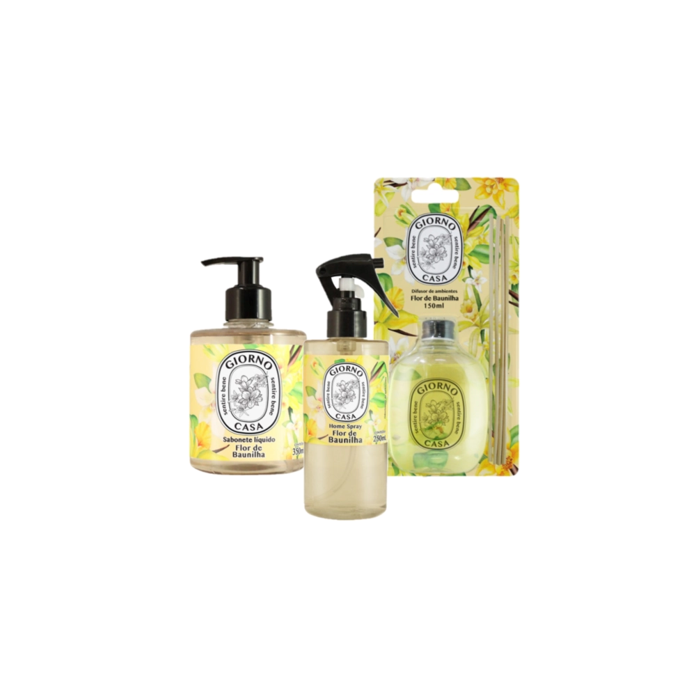 Kit Giorno Casa Sentire Bene Flor De Baunilha (3 Produtos)