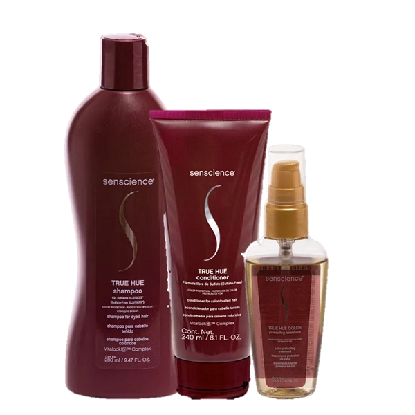 Senscience Kit True Hue Shampoo 280ml Condicionador 240ml E Oleo Capilar 55ml
