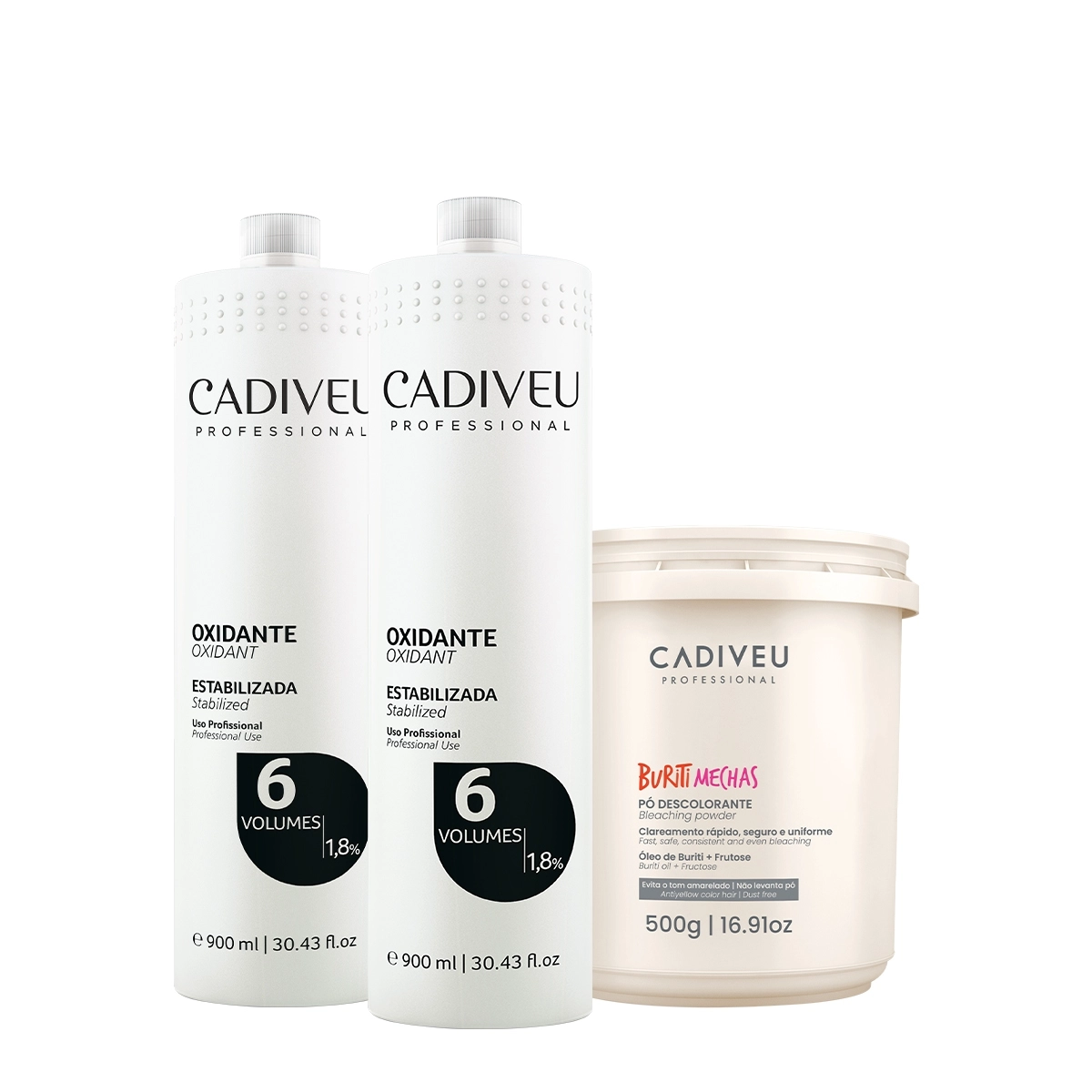 Kit Cadiveu Professional Buriti Mechas E Oxidante 6v (3 Produtos)