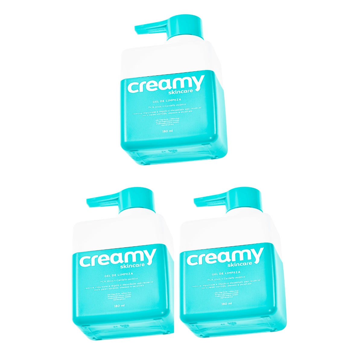 Produto Kit_Creamy_Skincare_Gel_de_Limpeza_180ml_3_produtos_Evas_1