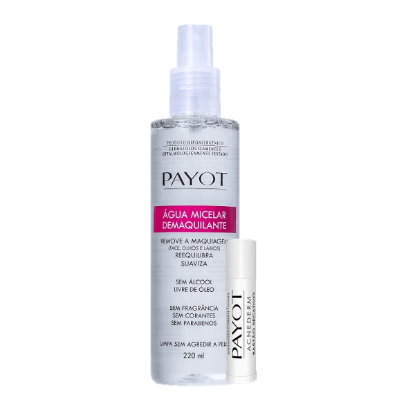 Produto Payot_Acnederm_Bastao_Secativo_4g_Agua_Micelar_Demaquilante_220ml_Evas_1