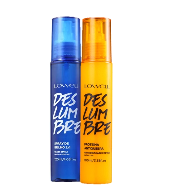Lowell Deslumbre 2x1 Spray De Brilho 120ml E Proteina Anti Quebra 100ml 2 Produtos