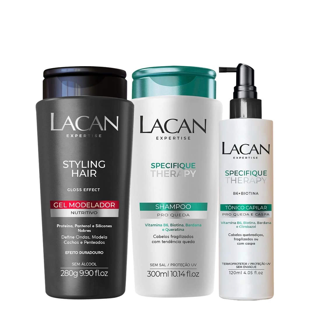 Kit_Lacan_Specifique_Therapy_Pro_Queda_e_Caspa_Tonico_Shampoo_e_Styling_Hair_Gel_Evas_1 Produto Kit_Lacan_Specifique_Therapy_Pro_Queda_e_Caspa_Tonico_Shampoo_e_Styling_Hair_Gel_Evas_1