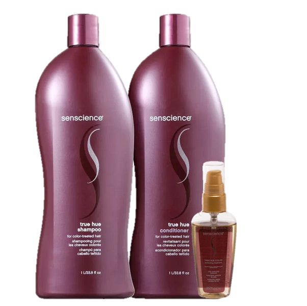 Kit Senscience True Hue Shampoo e Condicionador 1L e Óleo Capilar 55ml
