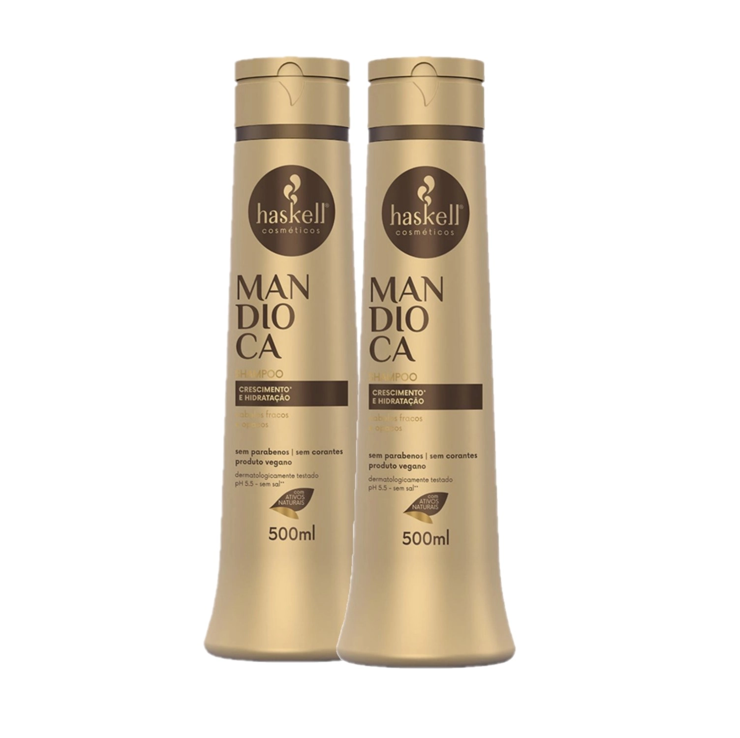 Kit Haskell Mandioca - Shampoo 500ml (2 Unidades)
