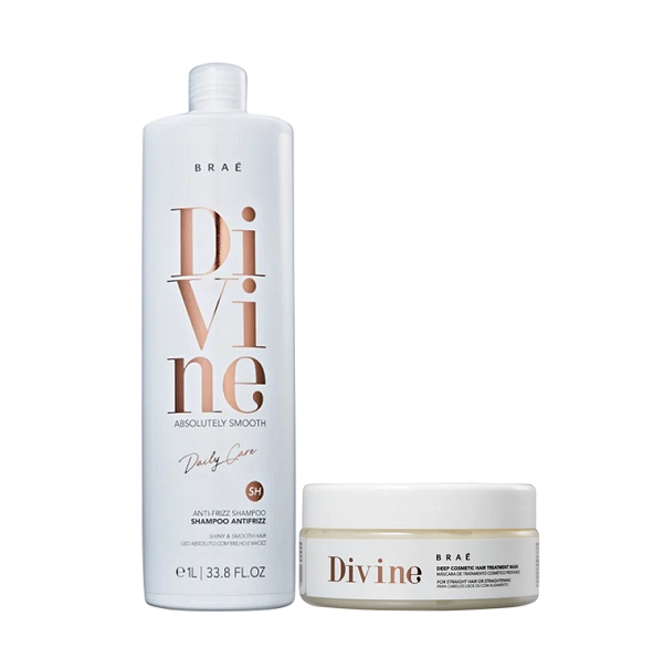 Braé Divine Anti-Frizz Shampoo 1L+Mascara 200g